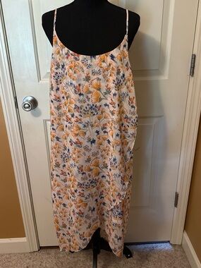 Gianni Bini Floral Slip Jumpsuit in Cream, Yellow & Blue
